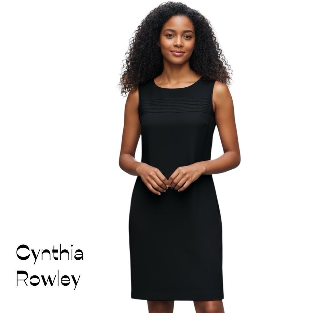 Cynthia Rowley 100% Silk Black Dress NWOT Size 6 Luxury Minimalist